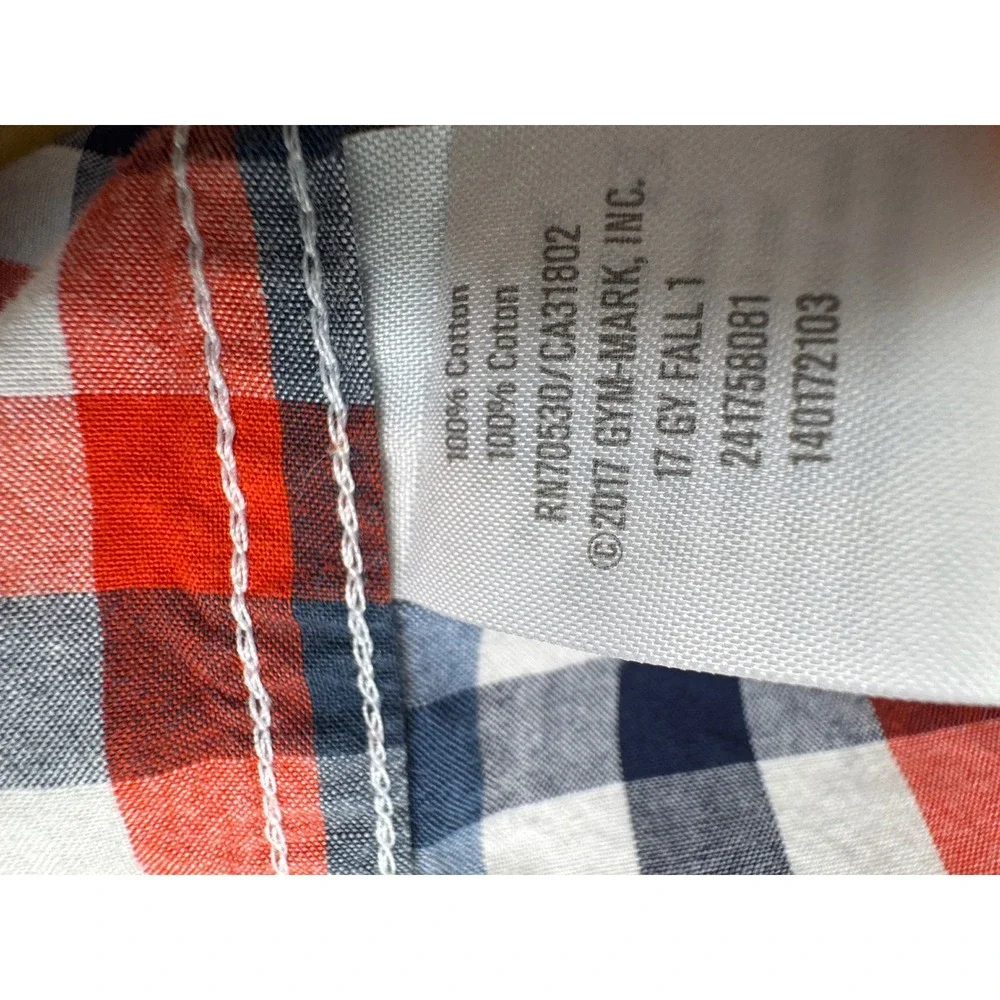 Gymboree Boys XL 14 Plaid Button Down Shirt Multicolor Long Sleeve Cotton